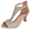 Pumps Women's Glitter Heel Shoes Peep Toe Stiletto Shoes Evening Shoes Dress Shoes High Heels Sandals Women's Shoes Elegant and Comfortable Dance Shoes Wedding Shoes Summer Shoes High Shoes Catwalk view 1
