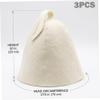 3-Pack Sauna Hat, Breathable Sauna Cap for Women & Men, Wool Hat for Spa & Steam Room, WhiteSauna CapSauna for MenSauna for Women view 2