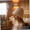 3-Pack Sauna Hat, Breathable Sauna Cap for Women & Men, Wool Hat for Spa & Steam Room, WhiteSauna CapSauna for MenSauna for Women view 4