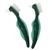 CALLARON 2pcs Double Sided Denture Brush with Hard Nylon Bristles for Effective Plaque Removal and Gentle Surface Care, Portable Dual Head Design for Daily Use and Travel Cleaning of False view 1