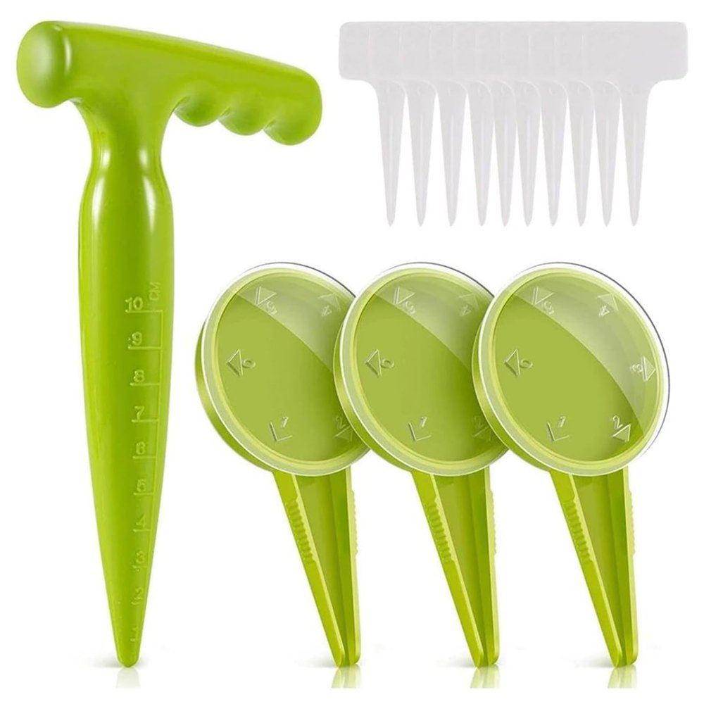 Ergonomic Handheld Garden Seeder Sower Planter with 5 Dials Settings Sowing Seeding Dispenser for Lawns Vegetable Garden Sowing Seeding Dispenser Hand Tool