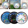 Analog Indoor Thermometer Hygrometer Metal Gauge Humidity Control Sensor for Kitchen Basement Bathroom Sauna Terrarium Blue(black) view 3