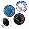 Analog Indoor Thermometer Hygrometer Metal Gauge Humidity Control Sensor for Kitchen Basement Bathroom Sauna Terrarium Blue(black) view 4