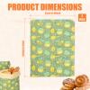 2Pcs Reusable Beeswax Bread Bags for Homemade Sourdough Bread Wide Zipper Access Organic Beeswax Cotton Linen Storage Bags for Freezer Refrigerator Freshness Keeper Bakery Essentials view 2