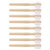 NULYLU 8pcs Denture Toothbrushes with Dual Brush Heads and Medium Hardness Nylon Bristles, Bamboo Ergonomic Handle for Comprehensive Cleaning of False Teeth and Oral Appliances at Home Or view 1