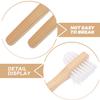 NULYLU 8pcs Denture Toothbrushes with Dual Brush Heads and Medium Hardness Nylon Bristles, Bamboo Ergonomic Handle for Comprehensive Cleaning of False Teeth and Oral Appliances at Home Or view 3