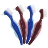 BUTIFULSIC 4pcs Denture Cleaning Brush Dual Head Multi-Functional Oral Hygiene Brush with Nylon and Pp Material for Thorough Cleaning of Dentures and Braces, for Travel and Daily Use view 1