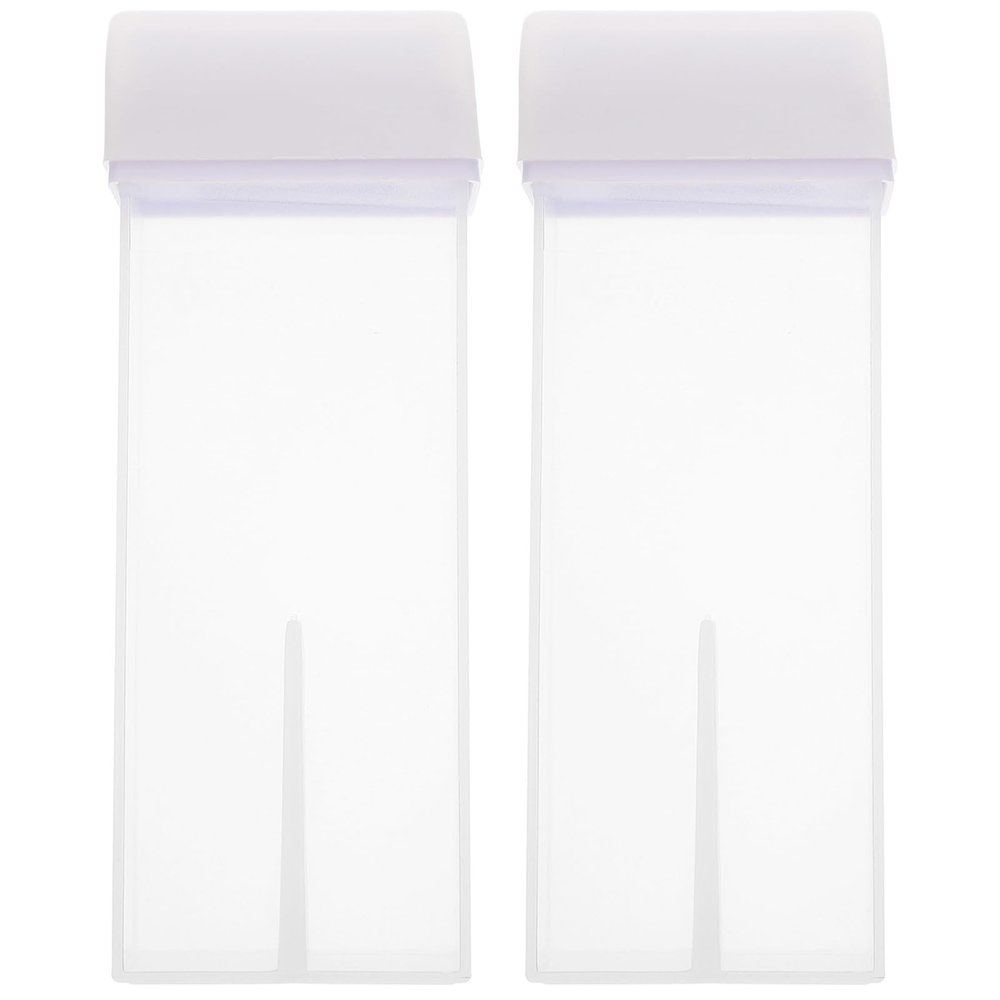 2pcs Depilatory Wax Container with Leak-resistant Lid, ABS