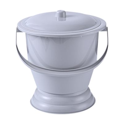 TUXCAXI Innovative Portable Urinal With Easy Carry Handle Designed For Quick Access And Cleanliness Suitable For All Environments Chamber Pot Urine Toilets Urine Bottle Container , Gray , 23.7x23x19cm