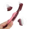 POPETPOP 4pcs Denture Cleaning Brush with Dual Heads for Thorough Cleaning Portable Design Nylon Bristles and Pp Handle and Braces view 4