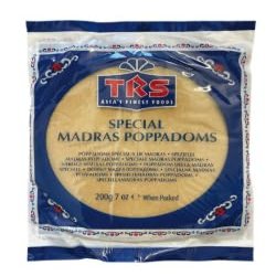 Madras Plain Papadums 200g. Pack of 2