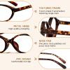 Innovess Oval Blue Light Glasses for Women Men, Leopard Oval Cat Eye Clear Lens Glasses, Lightweight PC Frame Computer Screen Glasses for Gaming, Office, Study, Fashion Eyewear view 3