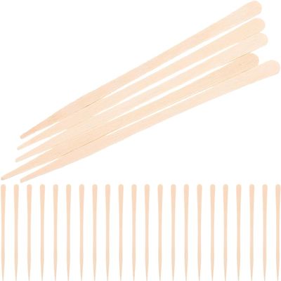 100pcs Nose Hair Waxing Sticks Oval Wooden Wax Applicators Single Use Wax Wands for Womens Facial and Body Hair Removal, Durable Multi-purpose Accessory, Lightweight Portable Construction