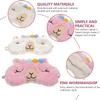 2pcs Sleep Blindfold Supple Eye Cover Cashmere Material Alpaca-Shaped Cartoon Design Lightproof Block Sunlight Style for Sleeping Comfort Random Color view 3