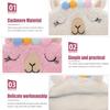 2pcs Sleep Blindfold Supple Eye Cover Cashmere Material Alpaca-Shaped Cartoon Design Lightproof Block Sunlight Style for Sleeping Comfort Random Color view 4
