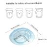 Sitz Bath Portable Over The Toilet Bidet with Flusher Anti-Overflow Large Capacity Bidet Attachment for Hemorrhoids Postpartum Care Intimate Private Hygiene (Blue with Flusher) view 2