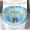 Sitz Bath Portable Over The Toilet Bidet with Flusher Anti-Overflow Large Capacity Bidet Attachment for Hemorrhoids Postpartum Care Intimate Private Hygiene (Blue with Flusher) view 3