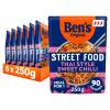 Ben's Original Street Food Thai Style Sweet Chilli ready in 90 seconds Noodles Ready Meal serves 1 multipack 6 x 250g