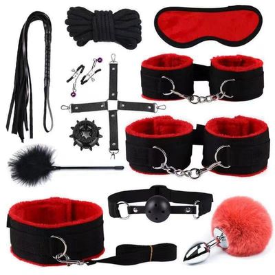 12-Pcs Bedding Set, Equipped With Adjustable Wristbands And Role-Playing Accessories - D-8 Red