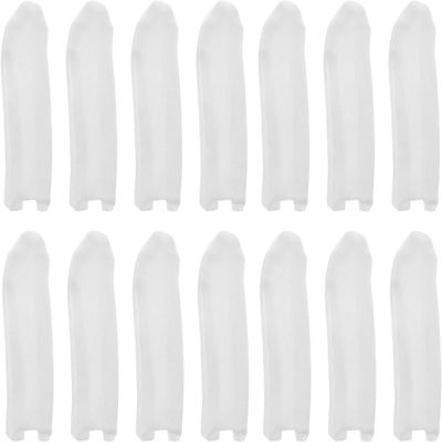150pcs Disposable White Finger Cots Breathable Elastic Cotton Fingertip Protective Covers for Hand Injury Care and First Aid Use