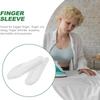 150pcs Disposable White Finger Cots Breathable Elastic Cotton Fingertip Protective Covers for Hand Injury Care and First Aid Use view 4
