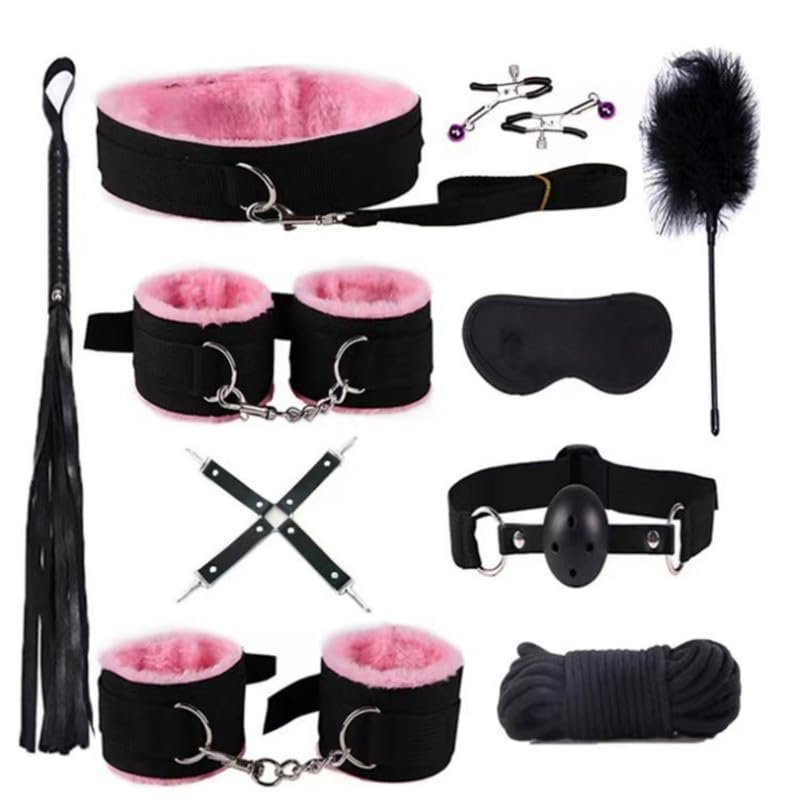 10pcs Bedding Set, Hand Wristband+Nylon Rope Combination, Special Wearing Set - D-1 Pink