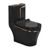 Ceramic Toilet - Modern Siphonic Flush Commode with Anti-Odor, Space-Saving Design for Bathroom Upgrade, 300mm Height view 1