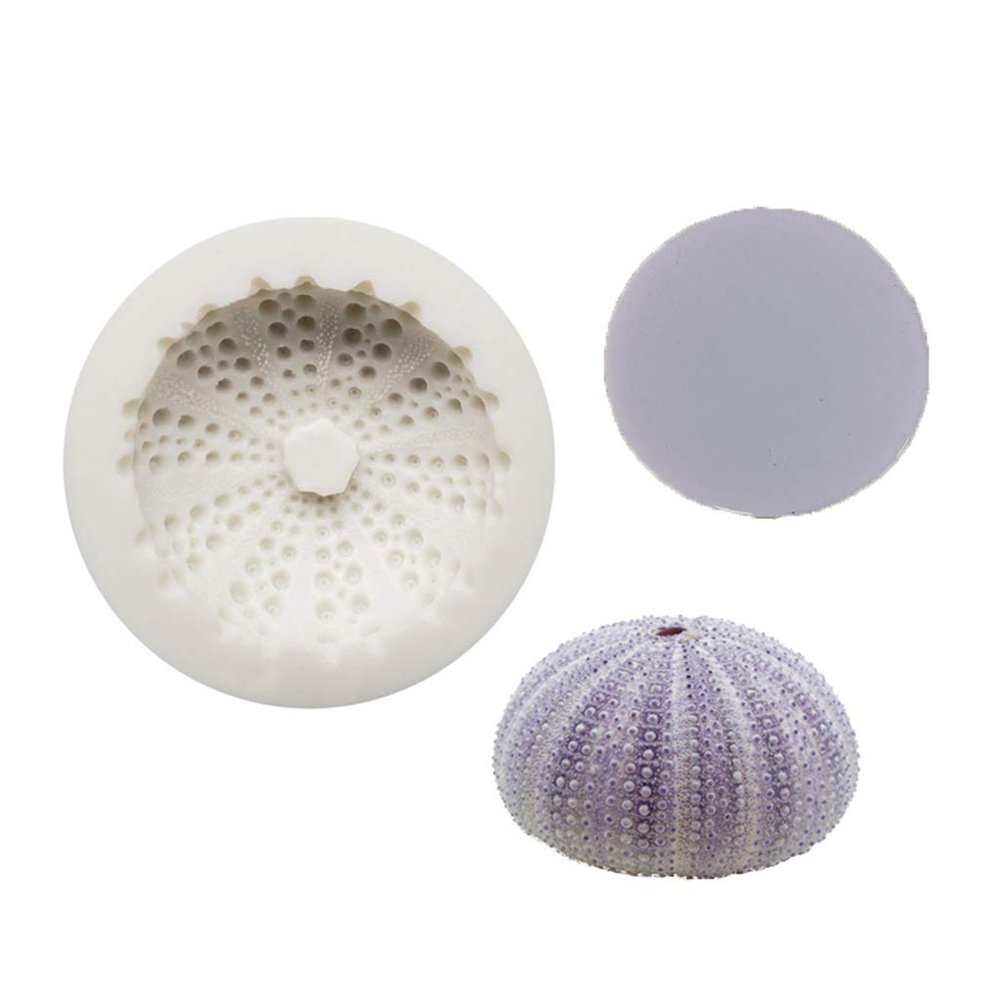 XuQiZZpp Fondant Mousses Cake Sea Urchins Shell Shape Chocolate Silicones Texture Epoxy for Kitchen Bak