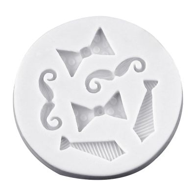 XuQiZZpp Fondant Chocolate Bowtie Mustache Silicone Fondant Cake Decorating Tool Candle Soap Easily to
