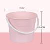 Beaupretty 2l round Cleaning Bucket with Handle, Sturdy Pp Material Water Storage Pail for Car Washing and Outdoor Use view 2