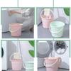 Beaupretty 2l round Cleaning Bucket with Handle, Sturdy Pp Material Water Storage Pail for Car Washing and Outdoor Use view 3