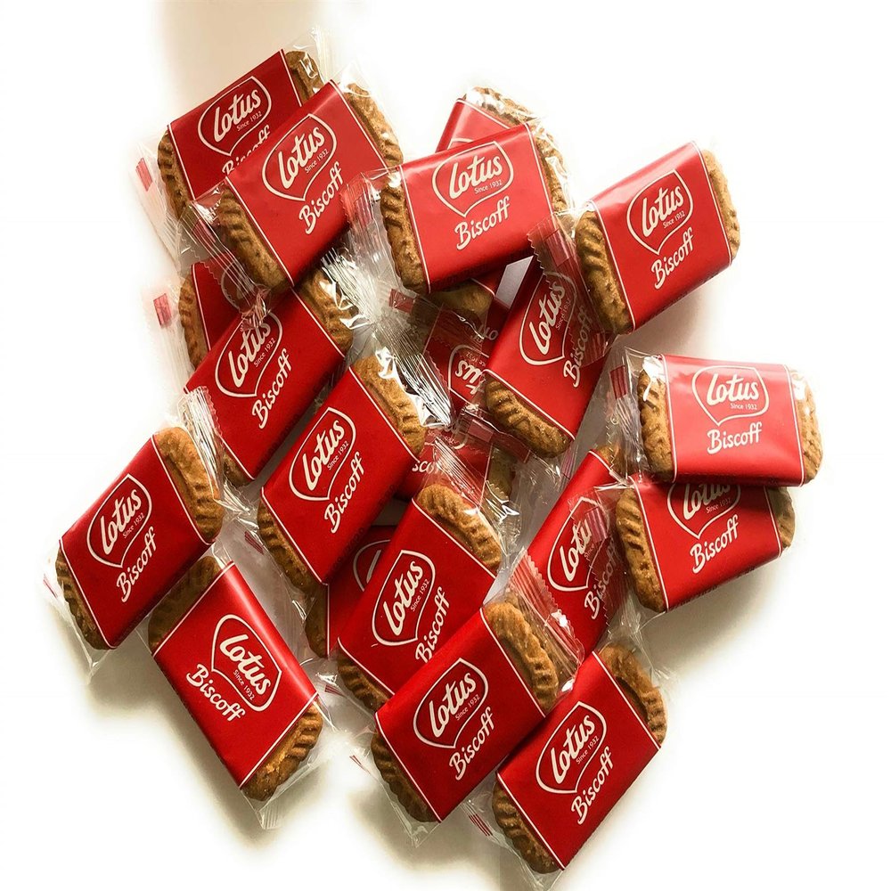 Lotus Biscoff Biscuits Pack of 100 | Individually Wrapped Caramelised Biscuits | Crunchy Sweet Snack | Perfect for Tea, Coffee & On-the-Go | Lunchbox Friendly | Hygienically Packed