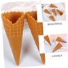 54pcs Mini Ice Cone Charms Simulation Empty Ice Cone Model for DIY Creative Phone Case Charm Hairband Decor Waffle Style with Premium Grade Material and Reliable Performance for Regular Use - view 3