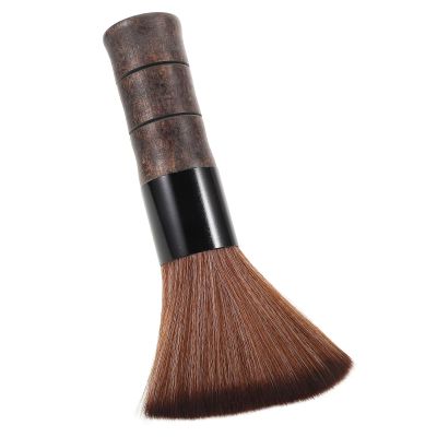 Abaodam Soft Bristles Beard Brush with Wooden Handle for Cleaning Beards and Styling Hair, Sturdy Artificial Fiber Hair Brush Suitable for Barber Shop and Daily Grooming