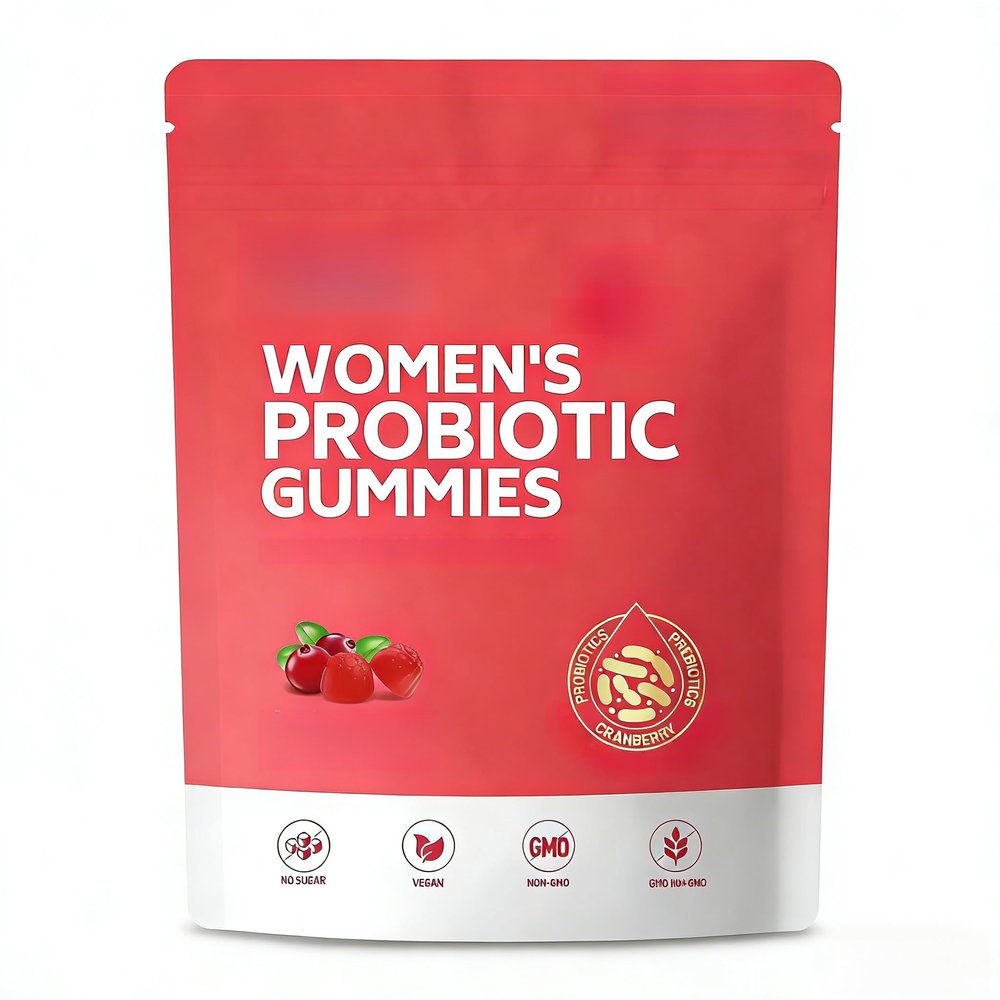 Feminine Probiotic Gummies, PH Balance Relief, Cranberry, 1 Pack