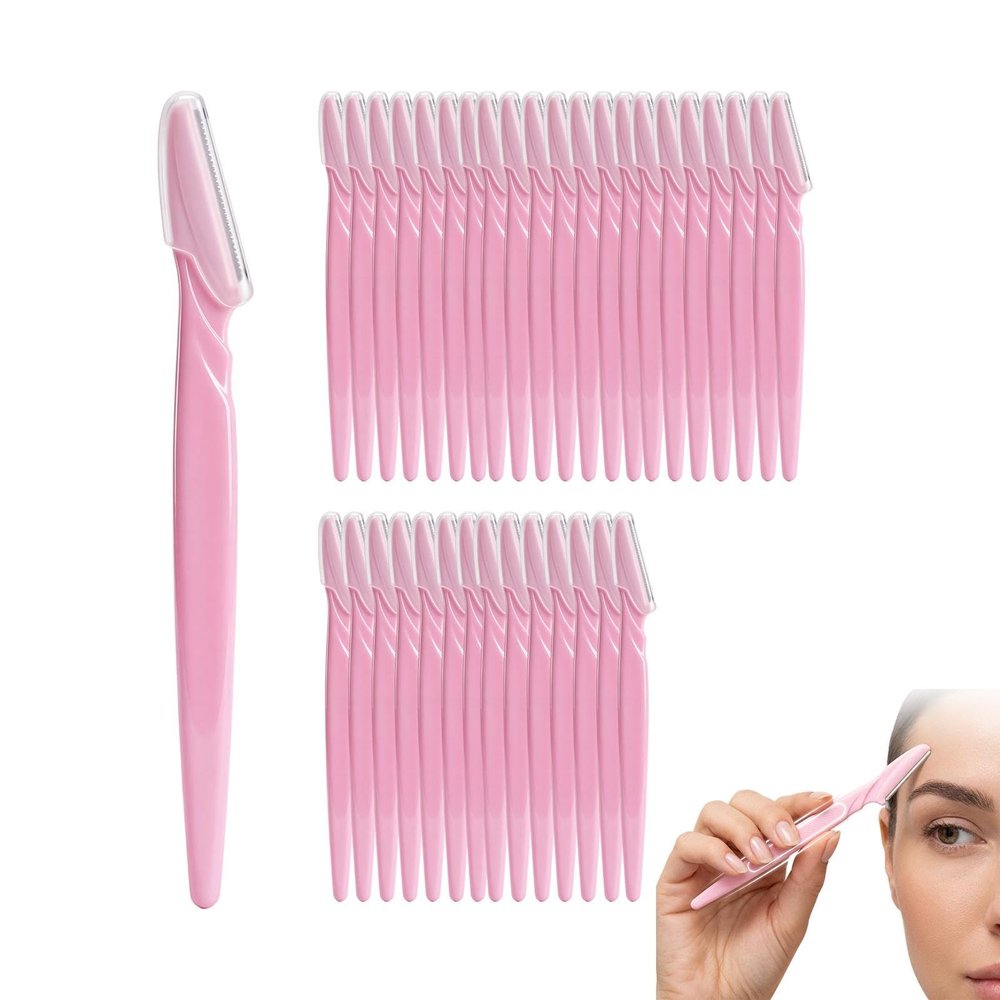35 Piece Eyebrow Razor Set, Colourful Razor for Men and Women, Face Razor Women for Dermaplaning, Portable, Hair Removal, Razor for Eyebrows and Face