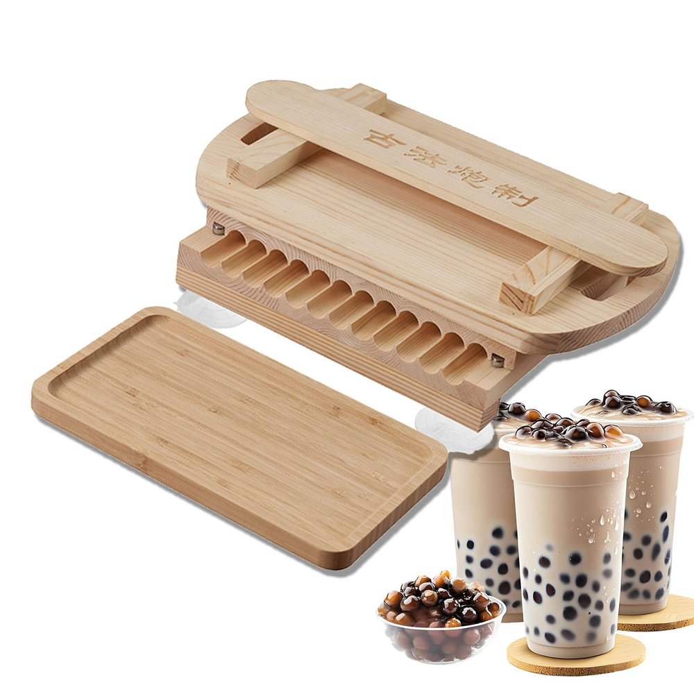 Tapioca Pearl Maker Machine, Manual Design for Making Bubble Tea Pearls, Double Handle, Ideal for Dessert Stores