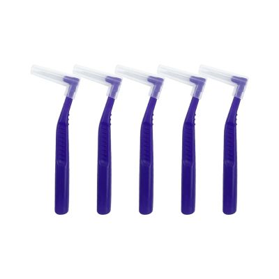 5pcs L Shape Interdental Brushes Toothpick Teeth Mini Toothbrush Bracket Cleaning Travel for Cleaning Gaps Between Teeth(1.0mm)