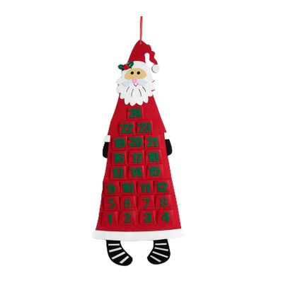 CAZSTYK Christmas Advent Countdown Calendar Santa Elk Ornament for Wall 2024 New Year Home Decorations