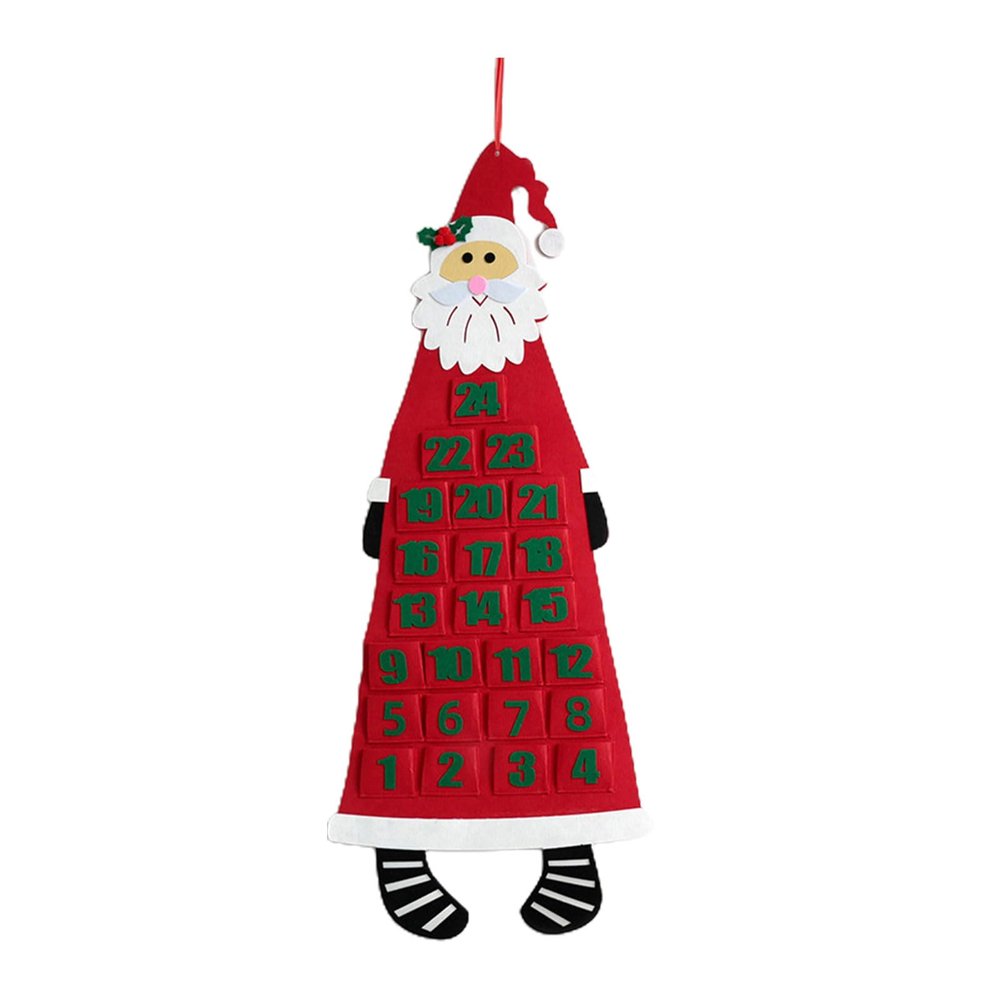 CAZSTYK Christmas Advent Countdown Calendar Santa Elk Ornament for Wall 2024 New Year Home Decorations