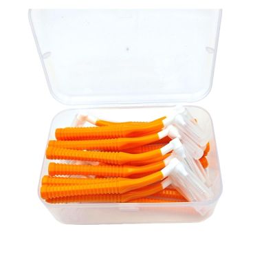 20Pcs Angle Interdental Brushes Plastics Safety Long-Term Use Between TeethBraces Tooth Brush Cleaner for Cleaning Gaps Between Teeth(1.2mm)