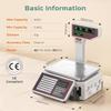 YXYLJOZ Label Printing Scale, Electronic Price Computing Scale Pole Display Label Thermal Printer Scale, Commercial Barcode Scale Food Scale Double, 30KG Capacity view 2