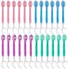 24 Pcs Disposable Toothbrush, Mini Toothbrush and Toothpaste, Portable Travel Toothbrushes, Individually Wrapped Dental Hygiene Kit for Long Flights, Camping, and Office Commuting view 1