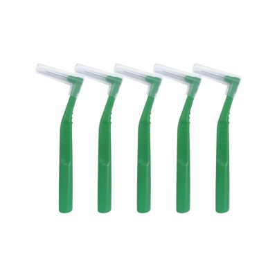 5pcs L Shape Interdental Brushes Toothpick Teeth Mini Toothbrush Bracket Cleaning Travel for Cleaning Gaps Between Teeth(0.8mm)