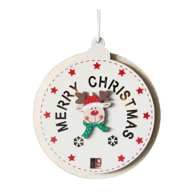 CAZSTYK Christmas Tree Decorations Farmhouse Advent Calendar Santa and Reindeer Ornaments 24 Day Countdown Advent