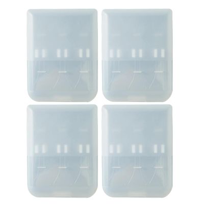 4pcs Small Brush Head Storage Container Plastic Electric Toothbrush Head Travel Case Organiser Dustproof Sealed Box for Travel