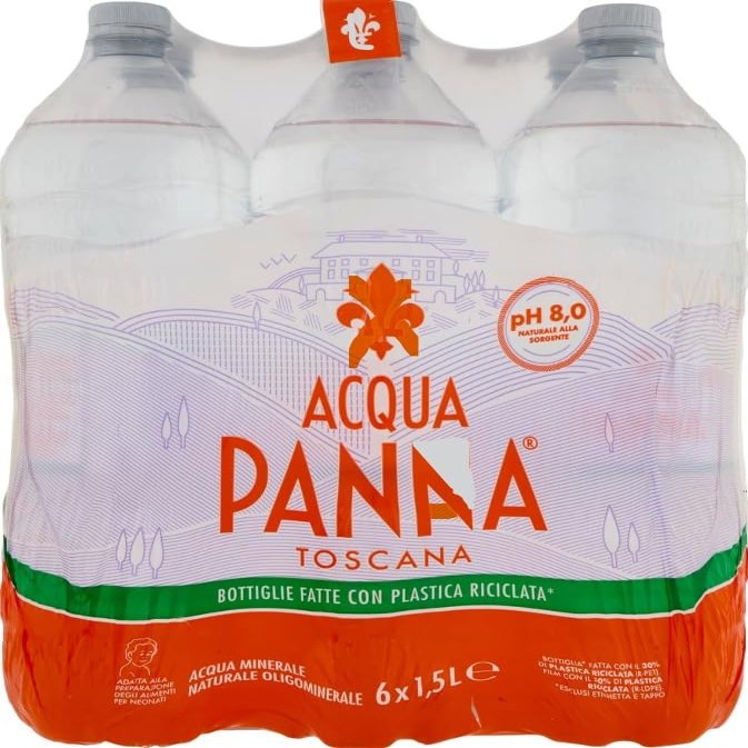 Acqua Panaa Toscena Bottled Natural Mineral Water 1.5Litre x 6 Bottles