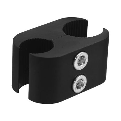 INOOMP Aluminium Wheelchair Clamp Bracket for Walker and Wheelchair Replacement Parts, Easy Installation, Prolongs Service Life, Outdoor and Travel Use, Black Pipe Holder Accessory