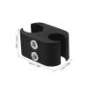 INOOMP Aluminium Wheelchair Clamp Bracket for Walker and Wheelchair Replacement Parts, Easy Installation, Prolongs Service Life, Outdoor and Travel Use, Black Pipe Holder Accessory view 2