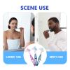 FreshCart Basics 3pcs Dual Head Tooth Cleaning Brush for False Teeth with Soft Nylon Bristles, Pp Material, Suitable for Seniors and Elderly, for Travel and Outings view 3
